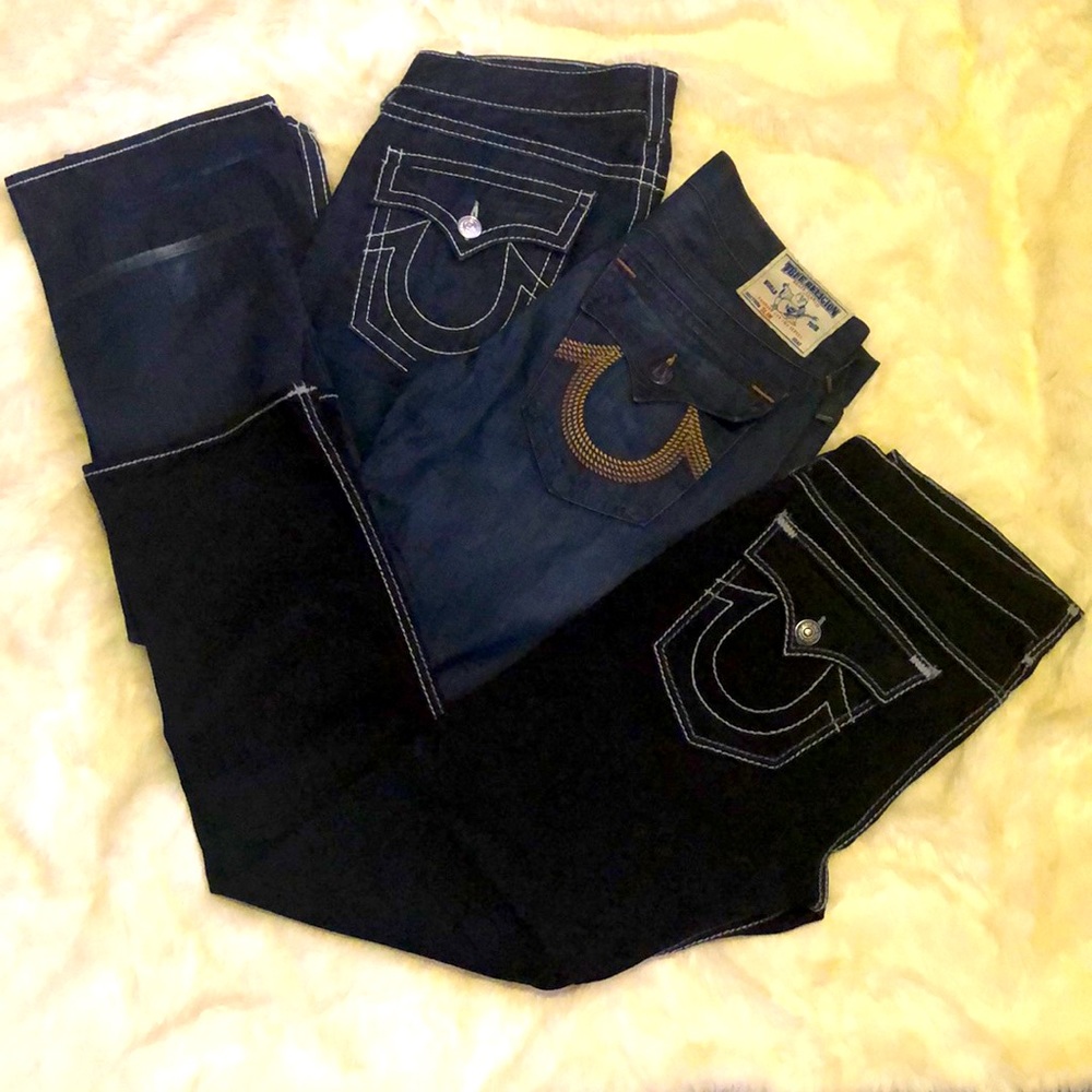 True Religion Men's Jeans - Black and Blue